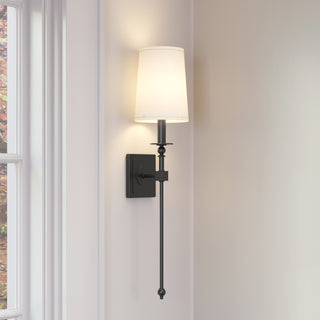 1-Light Wall Sconce Matte Black