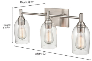 Arlett 3-Light Vanity Modern Gold