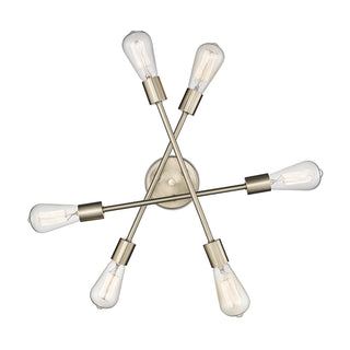 Decco 6-Light Semi-Flush Ceiling Mount Modern Gold