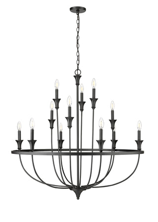 Emery 12-Light Chandelier Ceiling Light Matte Black