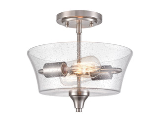 Caily 2-Light Semi-Flush Ceiling Mount Brushed Nickel