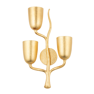 Vine Wall Sconce with Gold Leaf Finish