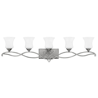 Brooke Extra Large Five Light Vanity in Antique Nickel