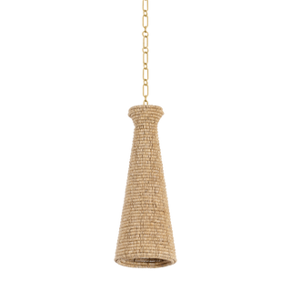 TALLMAN PENDANT with VINTAGE GOLD LEAF Finish