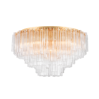 VARENNA Semi Flush In VINTAGE GOLD LEAF Finish