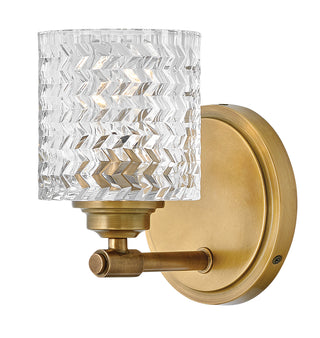 Elle Small Single Light Vanity in Heritage Brass