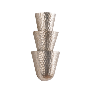 BUCHAREST Wall Sconce In WARM SILVER LEAF Finish
