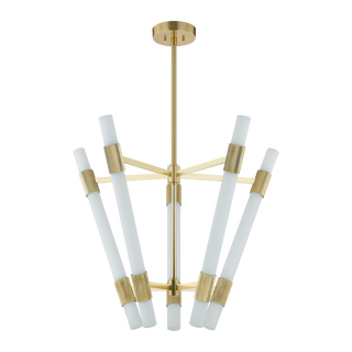 KRAKOW Chandelier In VINTAGE BRASS Finish