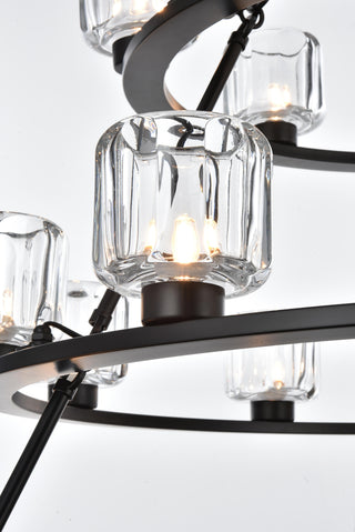 Cadence 48 inch Three-Tier Chandelier in Black