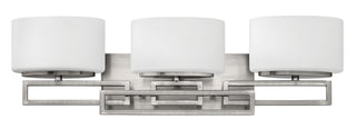 Lanza Medium Three Light Vanity in Antique Nickel