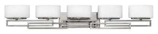 Lanza Extra Large Five Light Vanity in Antique Nickel