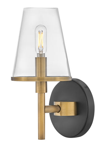 Marten Medium Single Light Vanity in Heritage Brass