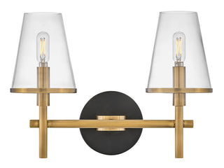 Marten Small Two Light Vanity in Heritage Brass