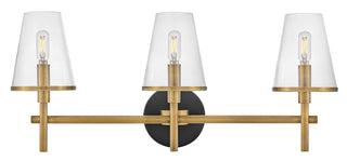 Marten Medium Three Light Vanity in Heritage Brass