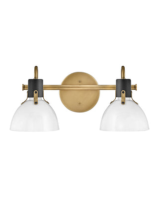 Argo Small Two Light Vanity in Heritage Brass