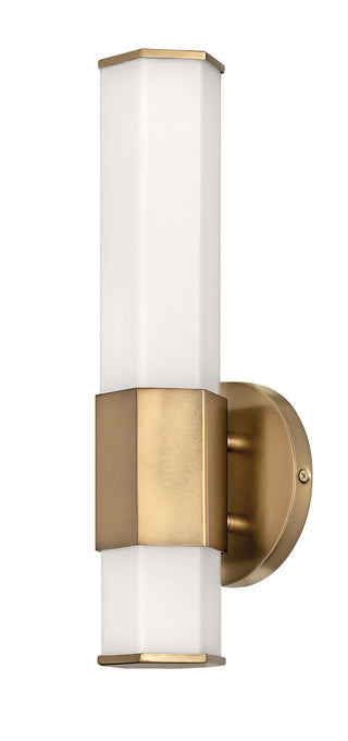 Facet Medium LED Sconce in Heritage Brass