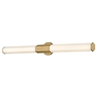 Facet Extra Large LED Vanity in Heritage Brass