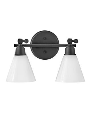 Arti Small Adjustable Two Light Vanity in Black