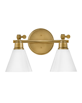 Arti Small Adjustable Two Light Vanity in Heritage Brass