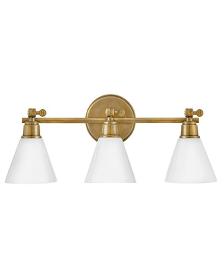 Arti Medium Adjustable Three Light Vanity in Heritage Brass