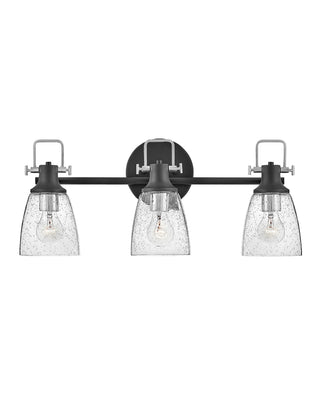 Easton Medium Three Light Vanity in Black