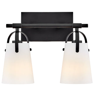 Foster Small Two Light Vanity in Black