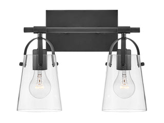 Foster Small Two Light Vanity in Black