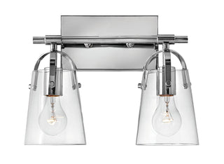 Foster Small Two Light Vanity in Chrome