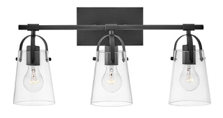 Foster Medium Three Light Vanity in Black