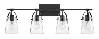 Foster Large Four Light Vanity in Black