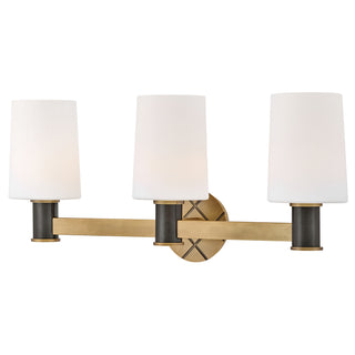 Declan Medium Three Light Vanity in Heritage Brass