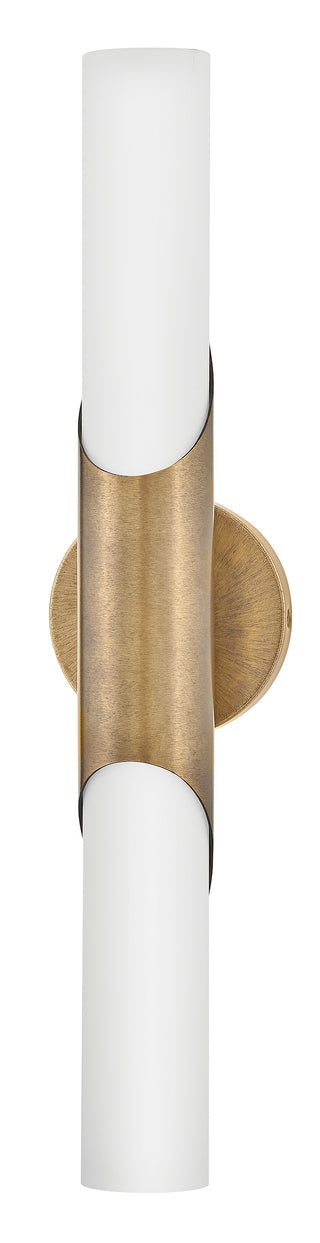 Grace Medium LED Vanity in Textured Heritage Brass