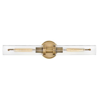 Vaughn Large Two Light Vanity in Heritage Brass