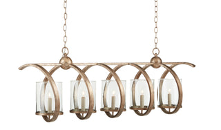 Maximus Five Light Chandelier in Pyrite Bronze/Clear