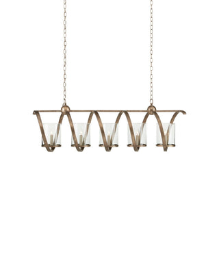 Currey and Company - 9915 - Five Light Chandelier - Maximus - Pyrite Bronze/Clear