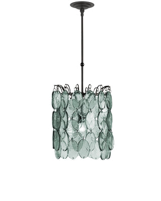 Airlie One Light Pendant in Clear/Satin Black