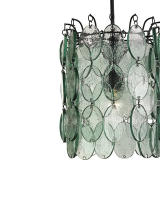 Airlie One Light Pendant in Clear/Satin Black
