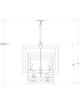 Middleton Eight Light Chandelier in Bronze Gold