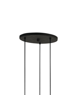 Beckett Three Light Pendant in Emery Rust/Clear