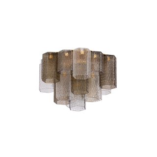 HELSINKI Semi Flush In VINTAGE GOLD LEAF Finish