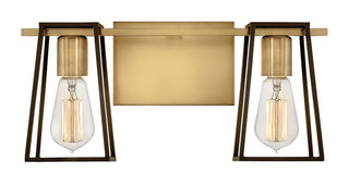 Filmore Small Two Light Vanity in Heritage Brass