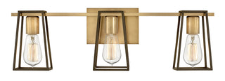 Filmore Medium Three Light Vanity in Heritage Brass