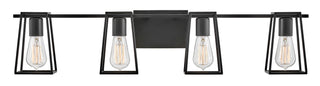 Filmore Large Four Light Vanity in Black