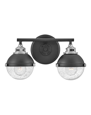 Fletcher Small Two Light Vanity in Black