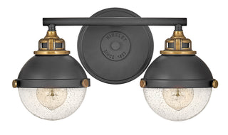Fletcher Small Two Light Vanity in Black