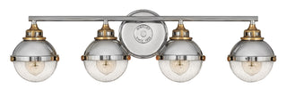 Fletcher Large Four Light Vanity in Polished Nickel