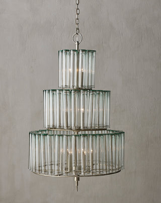 Bevilacqua 12 Light Chandelier in Silver Leaf