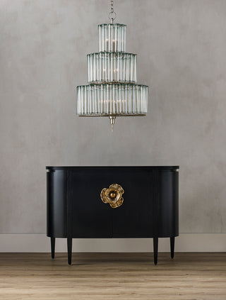 Bevilacqua 12 Light Chandelier in Silver Leaf