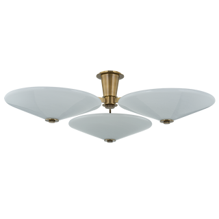 COLOGNE Flush Mount In VINTAGE BRASS Finish