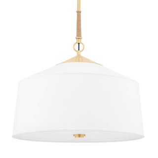 White Plains Pendant with Aged Brass Finish